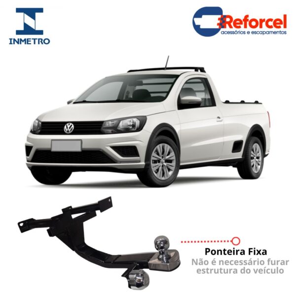 Engate Reboque Fixo VW Saveiro G5 G6 G7 G8 Todos os Anos 500 Kg